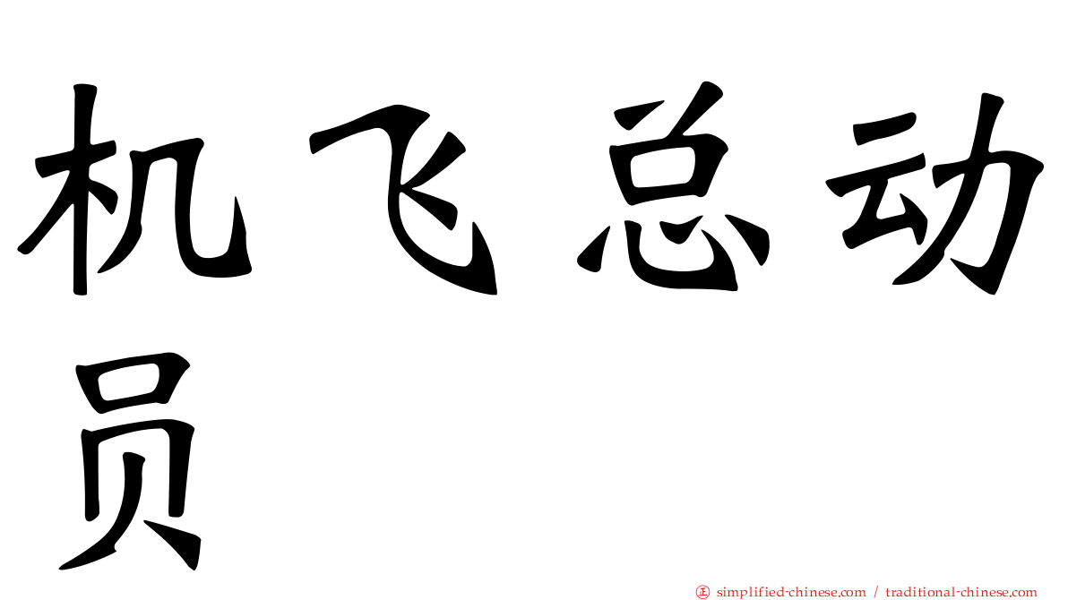 机飞总动员　　